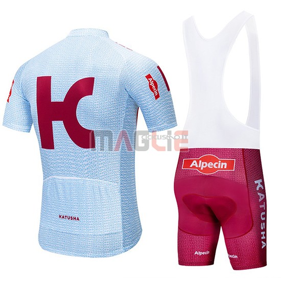 Maglia Katusha Alpecin Manica Corta 2019 Chiaro Blu Rosso - Clicca l'immagine per chiudere